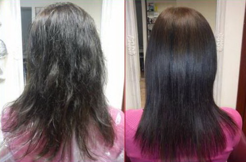 ламинирование волос до и после фото